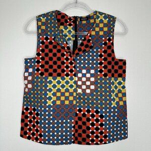 Kate Spade Saturday Top Sleeveless Size‎ S Geometric